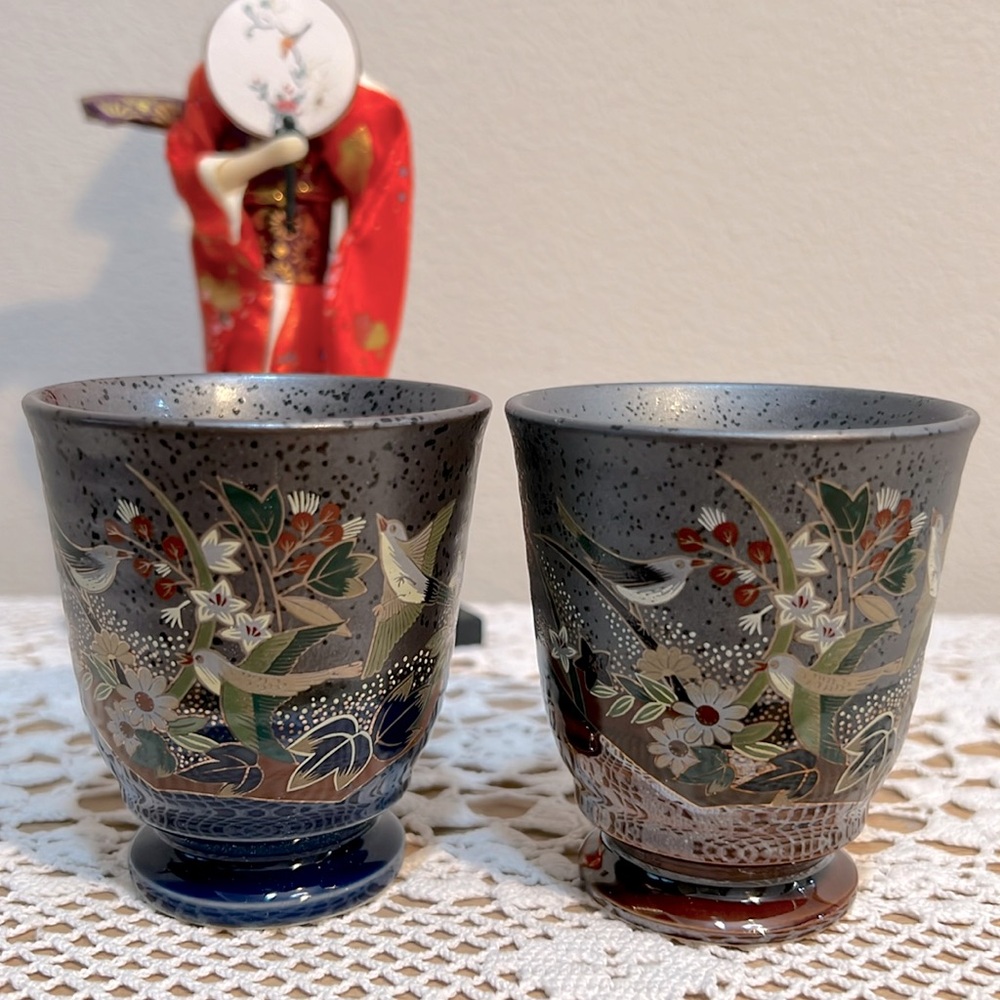 Kanewaka ceramic tea cup set, made in Japan